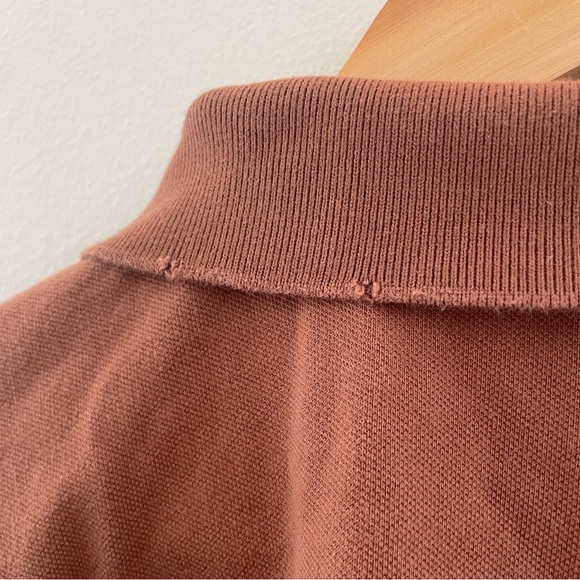 American Eagle Burnt Orange Cropped Polo Shirt - Picture 4 of 4